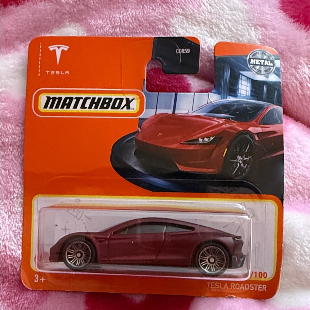 Tesla Roadster Matchbox Car in Red